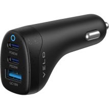 VELD VC100JB Super Fast 3-Port 100 W Car Charger