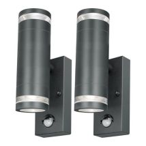 4LITE Marinus Range 4L2/2308 Smart LED Outdoor Wall Light - Anthracite, Twin Pack