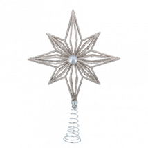 Gisela Graham Kerstboom Ster Goud Glitter met Diamant