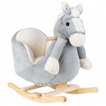 Kikka Boo Grijs Paard Pluche Schommeldier met Zitje