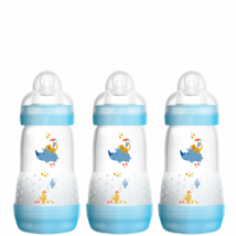 MAM 260ml 2+mths Antikoliekfles Blauw - 3 stuks