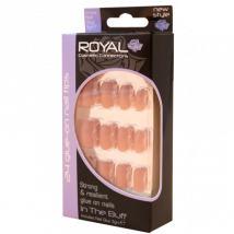 Koninklijke kunstnagels in de buff - 24 stuks