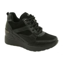 Evento Damskie Sneakersy Na Koturnie 21SP35-4390 Czarne