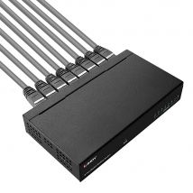 LINDY Switch  8-Port Gbit Metall schwarz