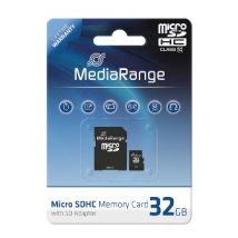 MediaRange SD MicroSD Card 32GB SD CL.10 inkl. Adapter