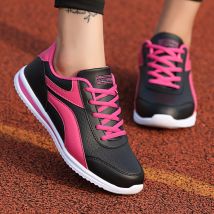Ladies Running Shoes Leather Shoes Tennis Shoes Sneakers Mesh Arch Support Shock Absorption Easy To Clean Footwear