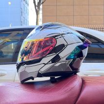 Accessoires et pièces de moto casque de moto certifié casque modulable pour hommes et femmes double miroir queue d'hiver couverture semi-intégrale