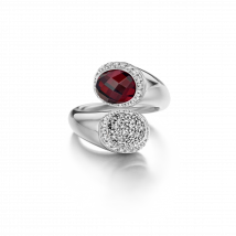 Choices by DL Ring Oval Twist Red Zytrine VALENTIJN 2022