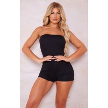 Combishort bustier noir, Noir