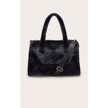 PRETTYLITTLETHING Sac de voyage noir à slogan, Noir
