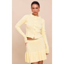 Haut Jaune en maille tricot Boutonné, Jaune
