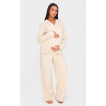 Pantalon de Pyjama de Maternité Couleur Sable Mama, Sable