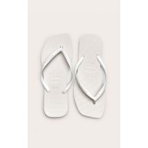 Havaianas Tongs fines carrées blanches, Blanc