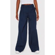 Tall Pantalon large bleu marine à taille haute, Bleu Marine