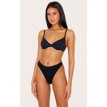 Soutien-gorge noir sans bonnets à armatures, Noir