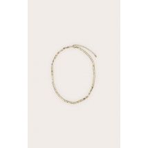 Collier en chaîne à maillons longs plaqué or, Doré