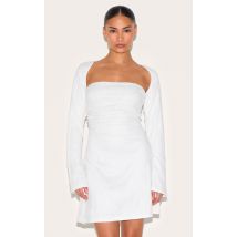 Petite Robe en dentelle blanche à manches longues, Blanc
