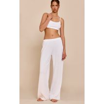 Pantalon de Pyjama en maille pointelle Blanc, Blanc