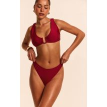 Bas de maillot de bain tanga bordeaux, Bordeaux