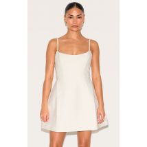 Petite Robe droite structurée blanche, Blanc