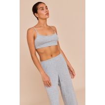 Petite Grey Marl Pointelle Pj Bralette, Grey Marl