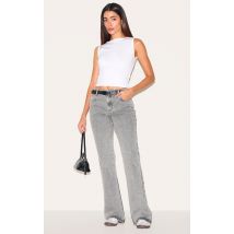 Jean slim flare gris, Gris