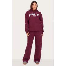 PRETTYLITTLETHING Tall Jogging large bordeaux à logo imprimé, Bordeaux