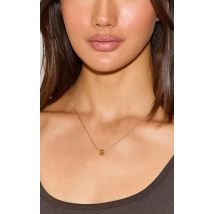 Collier Initiale Bulle Or Résistant à l'Eau, Doré