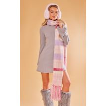 Multi Stripe Chunky Knit Scarf, Multi