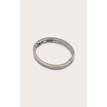 Bracelet chunky argenté à fermoir à clipser, Argenté