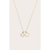 Gold Clover Simple Pendant Necklace