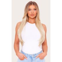 Lullabellz 22" 5 Piece Super Thick Rooted Straight Clip In Hair Extensions Light Blonde, Light Blonde