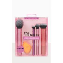 Real Techniques Everyday Essentials Brush Set, Silver
