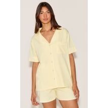 Ensemble de pyjama en jersey jaune citron, Jaune Citron