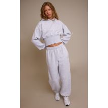 Femme Jogging gris cendré à étiquette PLT et ourlets resserrés | Taille XL