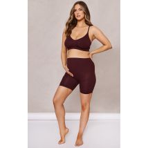 Maternity Dark Brown Seamless Bump Support Boxer Shorts