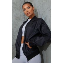 Black Basic Lightweight Bomber Jacket
