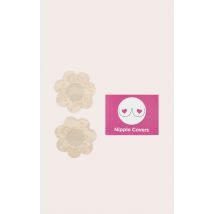Lot de 6 cache-tétons en dentelle nude, Nude
