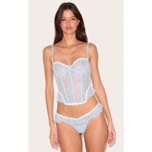 Ensemble de lingerie en dentelle bleu ciel, Bleu Ciel