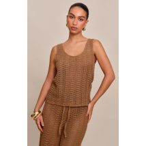 Top asymétrique vert olive à épaule dénudée, Vert Olive