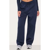 Jogging droit en sweat bleu marine, Bleu Marine