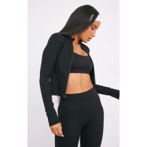 Veste en Sculpt noire, Noir