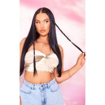 Lullabellz 22" Face Framing Booster Clip In Hair Extensions Natural Black, Natural Black