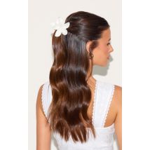 Pince à cheveux crème en forme de fleur de lys, Crème