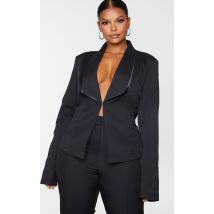 Plus Veste de tailleur noire Avani, Noir