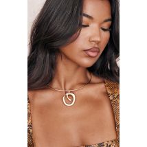 Gold Molten Swirl Band Choker, Gold