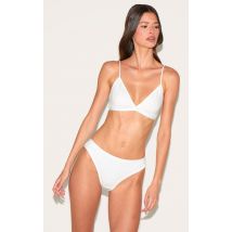 Ensemble de lingerie en jersey blanc à bralette et string, Blanc