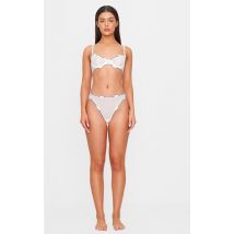 Femme PRETTYLITTLETHING Culotte en mesh blanc | Taille Small