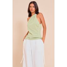 Petite Top vert à dos nu, Vert