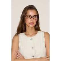 Lunettes de repos rondes en écailles à verres anti-lumière bleue, Ecaille
